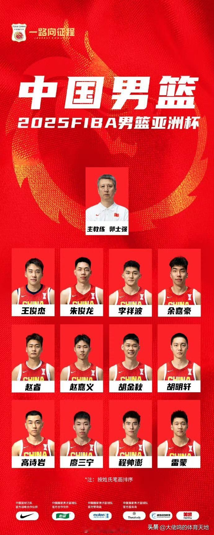 竞技体育成绩说话，这次亚洲杯不会太看好中国男篮，届时万一又没打好，郭士强肯定要背