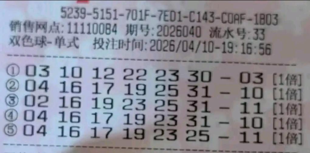 双色球26040期开奖在即，各地彩民已陆续晒票，一起来看看本期的选号思路。
 