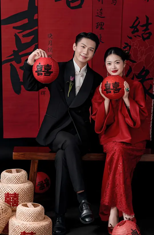 武汉婚纱照🏮新中式喜嫁风，美到心坎里
