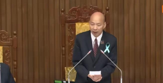 5月8日下午，台立法机构在老韩主持下，以59：0同意，0票反对，46票弃权的投票