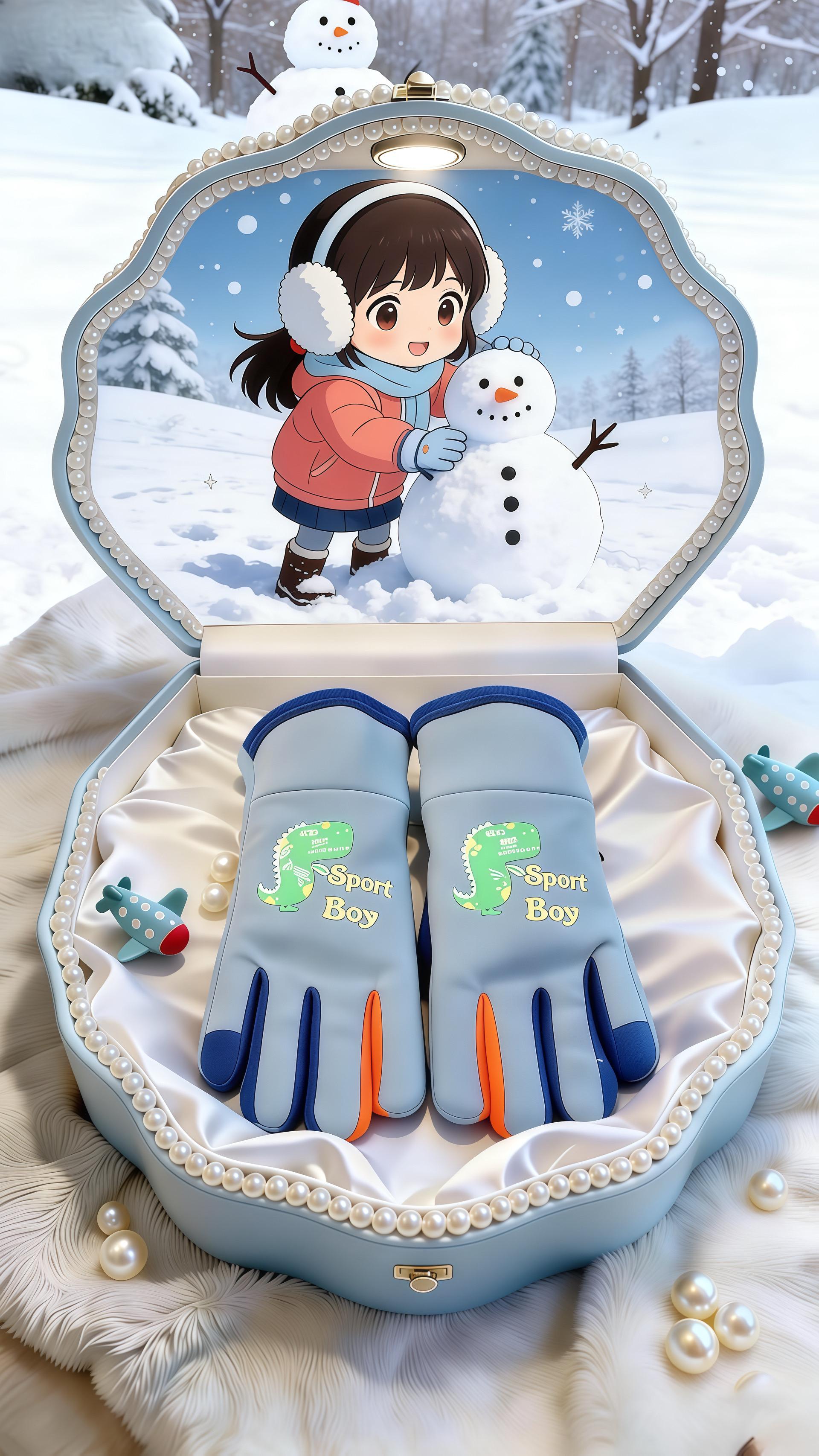 儿童保暖防水手套