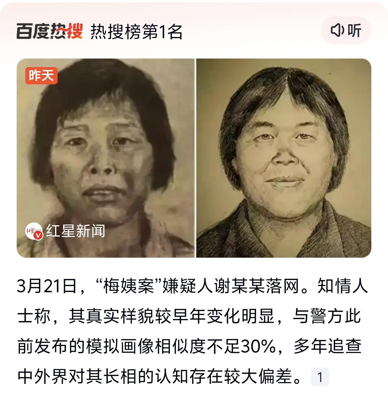 “梅姨案”嫌犯谢某某落网的消息，让这起悬了多年的拐卖案重回公众视野。最让人意外的