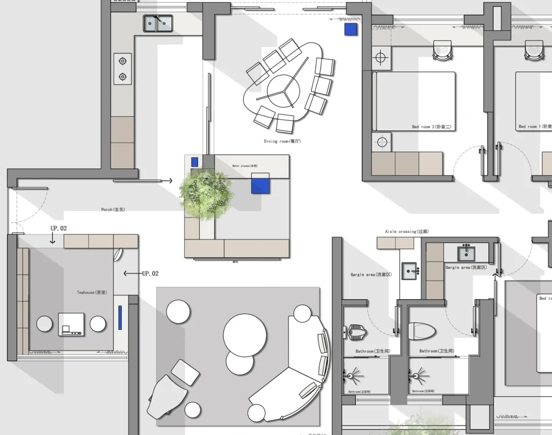 一个户型的五种不同布局