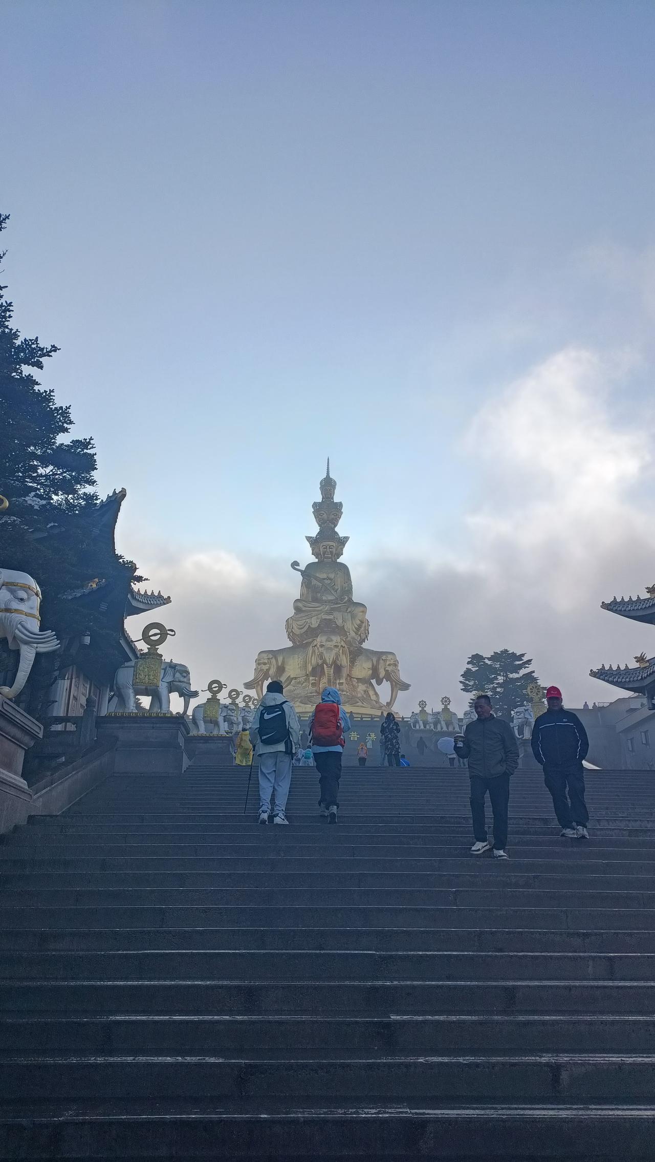 今天来爬峨眉山，服了，以后再也不嘴硬啦！
峨眉山是爬不完的台阶上不完的坡。从昨天