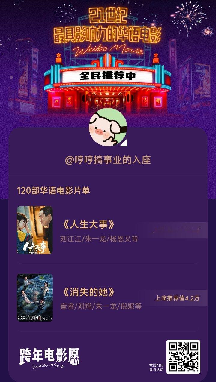 把120部入围影片翻了一遍，我心中21世纪最具影响力的华语电影就是这些了。 跨年