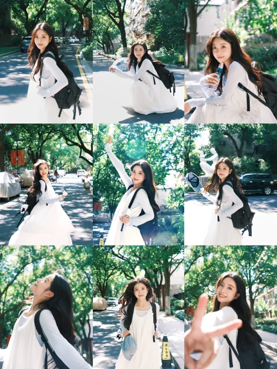 存一些初秋氛围感街道拍照姿势🧢