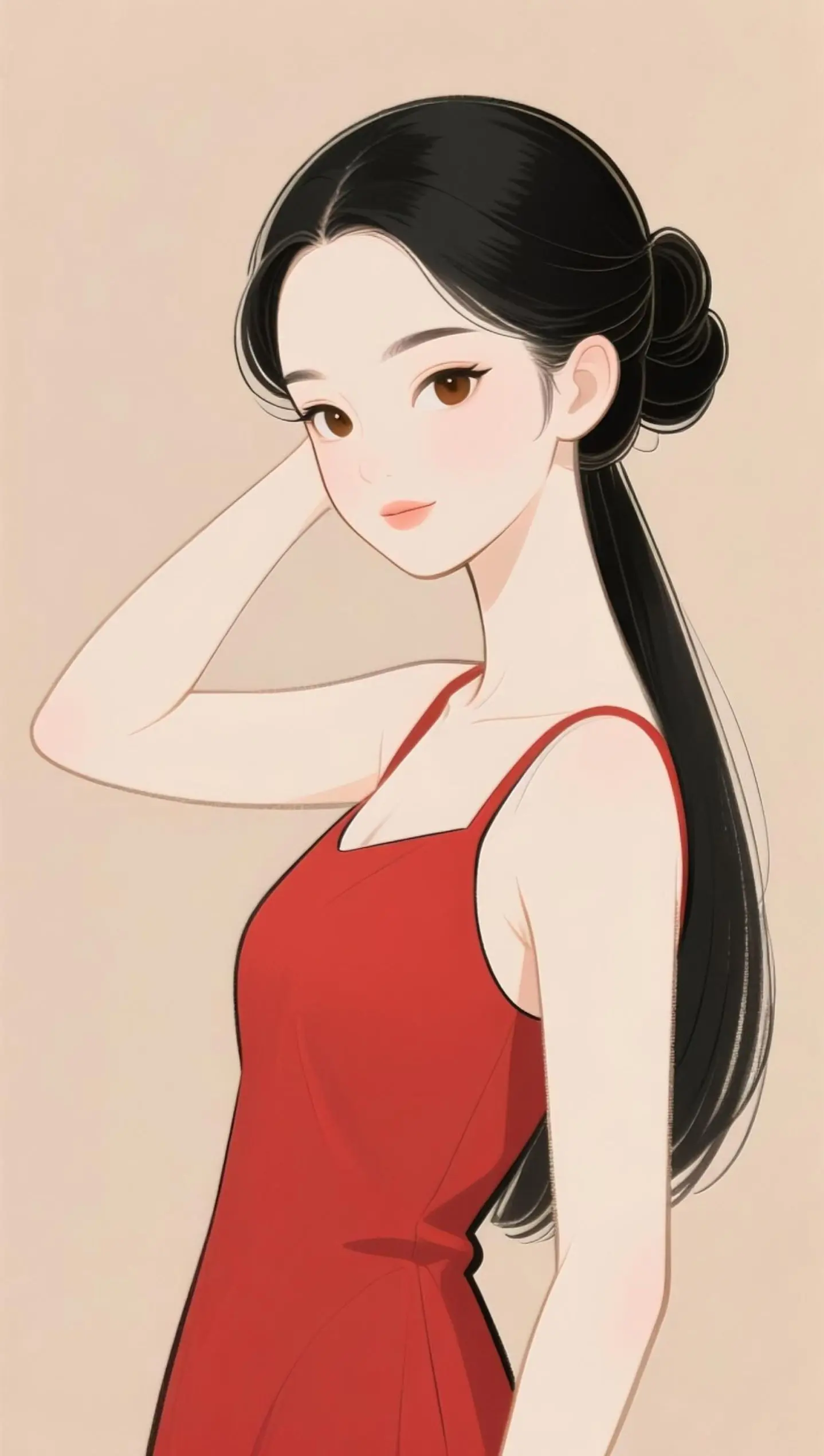 AI红裙时尚风 ai创作