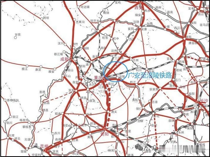 邻水县终于要告别没有铁路的历史了。
日前，我看到广安至涪陵铁路的预可研已启动前期