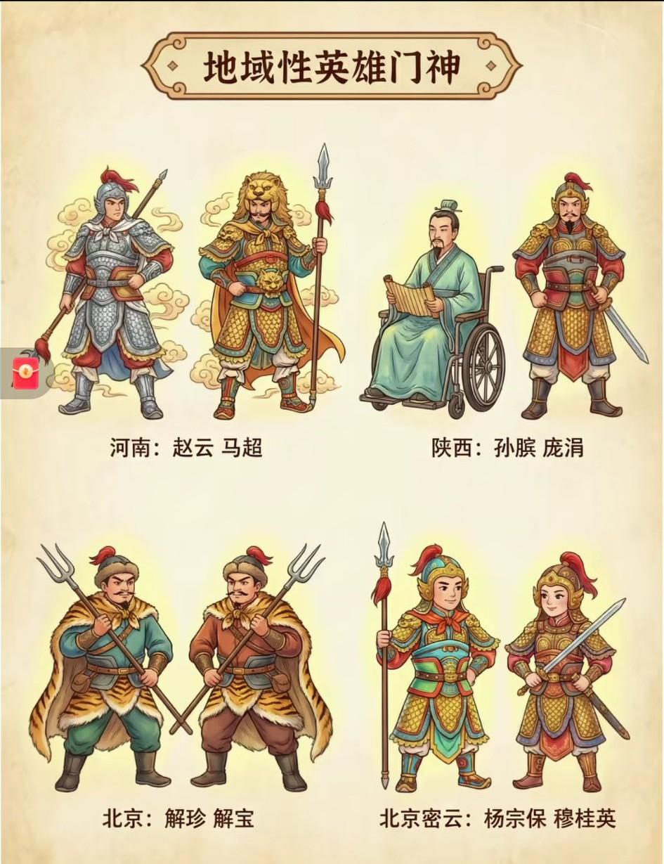 万万没有想到，北京人竟然喜欢谢珍、谢宝这俩水浒英雄作门神！
  据《中国民间美术