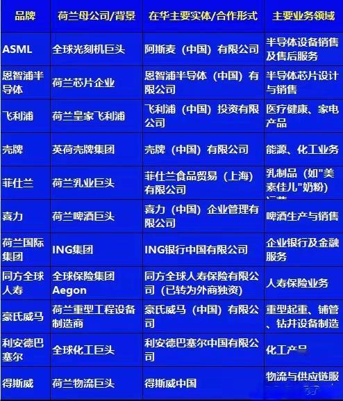 我不赞成一些网友的意见，因为安世半导体的事件，我们就拿其它在中国的荷兰公司做筹码