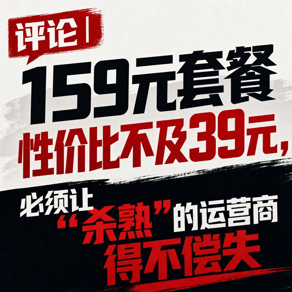 运营商老用户杀熟问题亟待监管破局
用了快20年的号，每月159元买80GB流量。