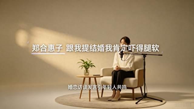 被催婚说出真心话！郑合惠子直言：跟我提结婚，我肯定吓得腿软