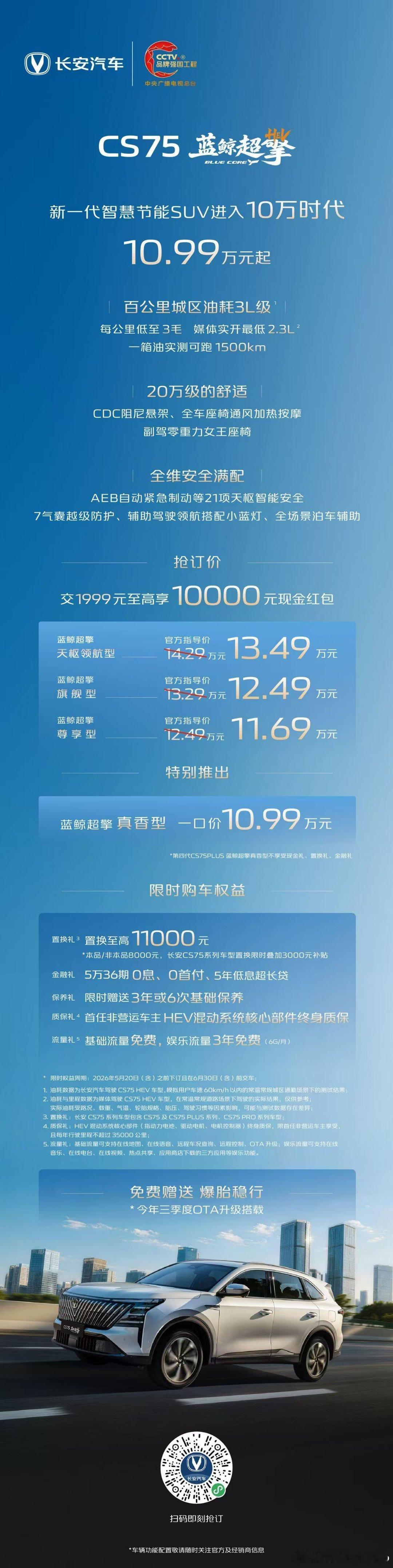 新一代智慧节能SUV 进入10万时代抢订价10.99万元起首任非营运车主HEV混