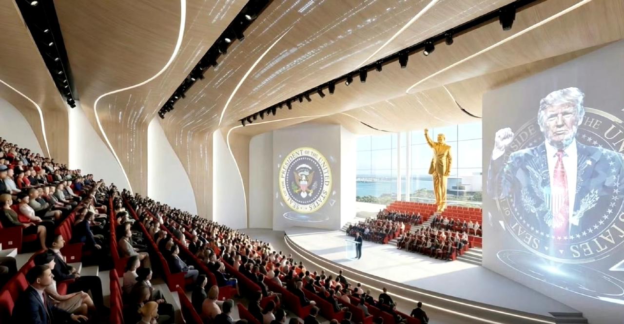 特朗普计划在他的新图书馆里建一座他自己的金色雕像 ​​​