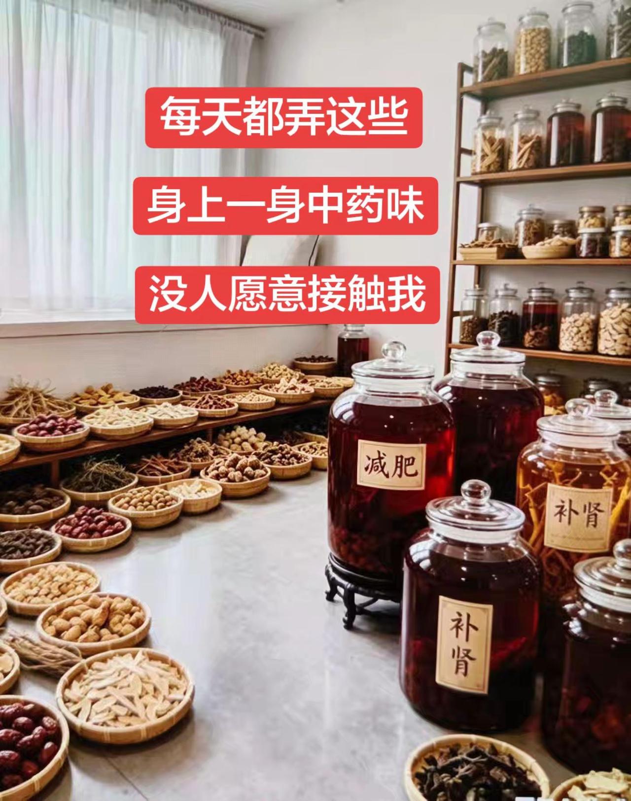 因为我每天上班都要跟草药打交道，所以身上有一股中药味，导致很多人不愿意跟我玩。