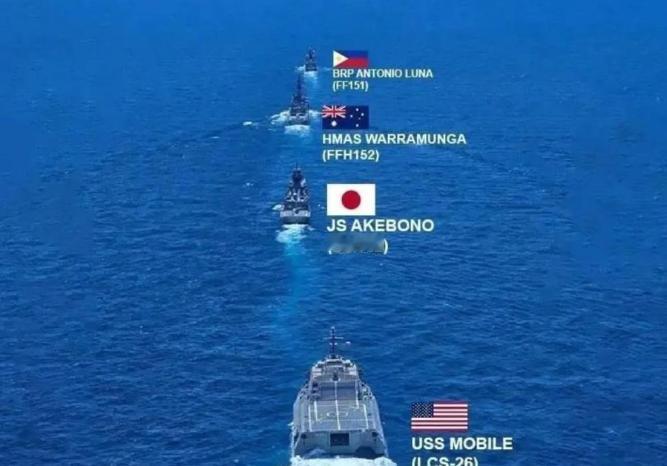 4月9日，南海出了两件事。菲律宾先在中业岛揭牌了一个“海岸警卫队辖区”，覆盖6.