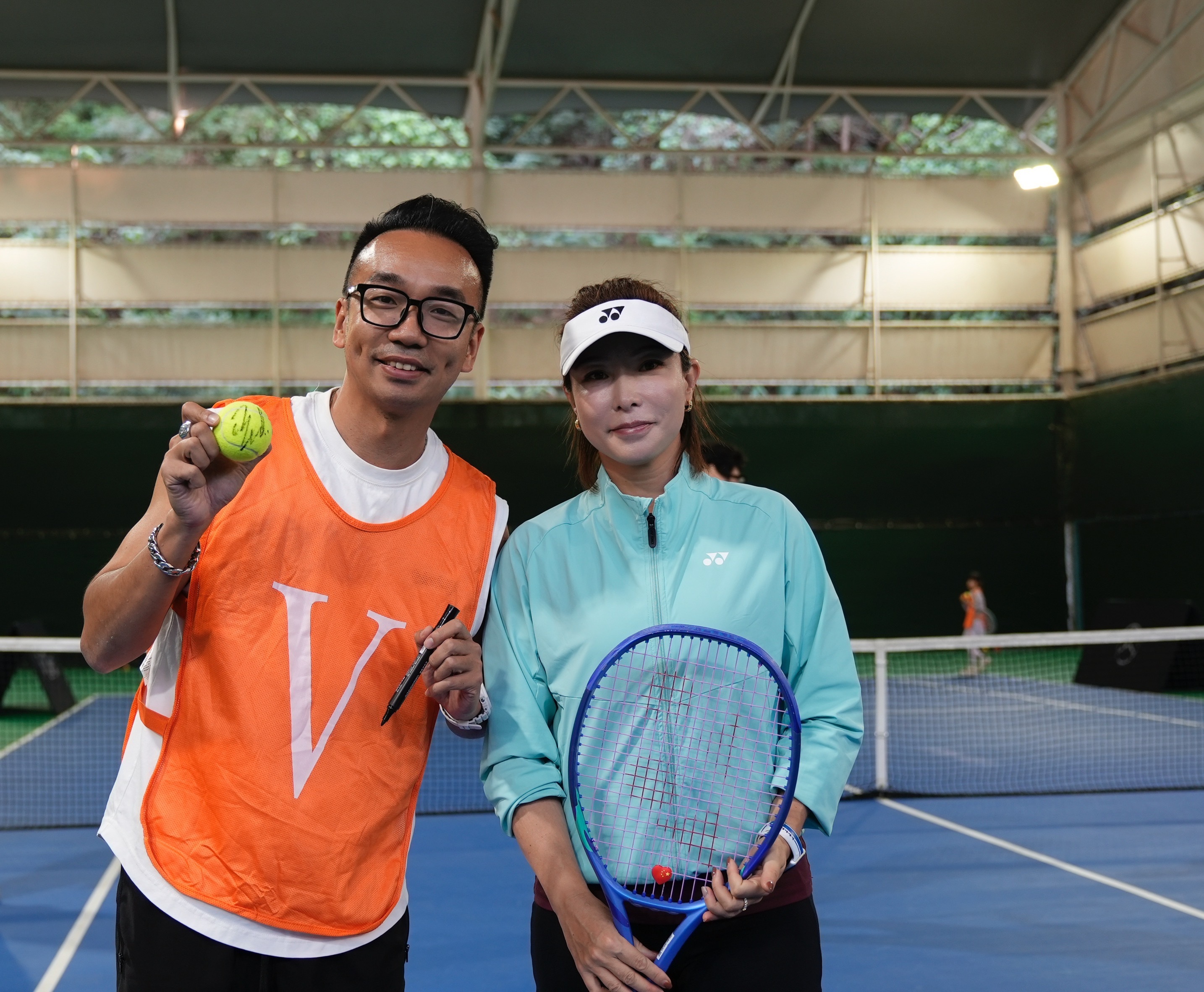 追星成功！以后可以跟别人说，郑洁教过我打网球🎾 