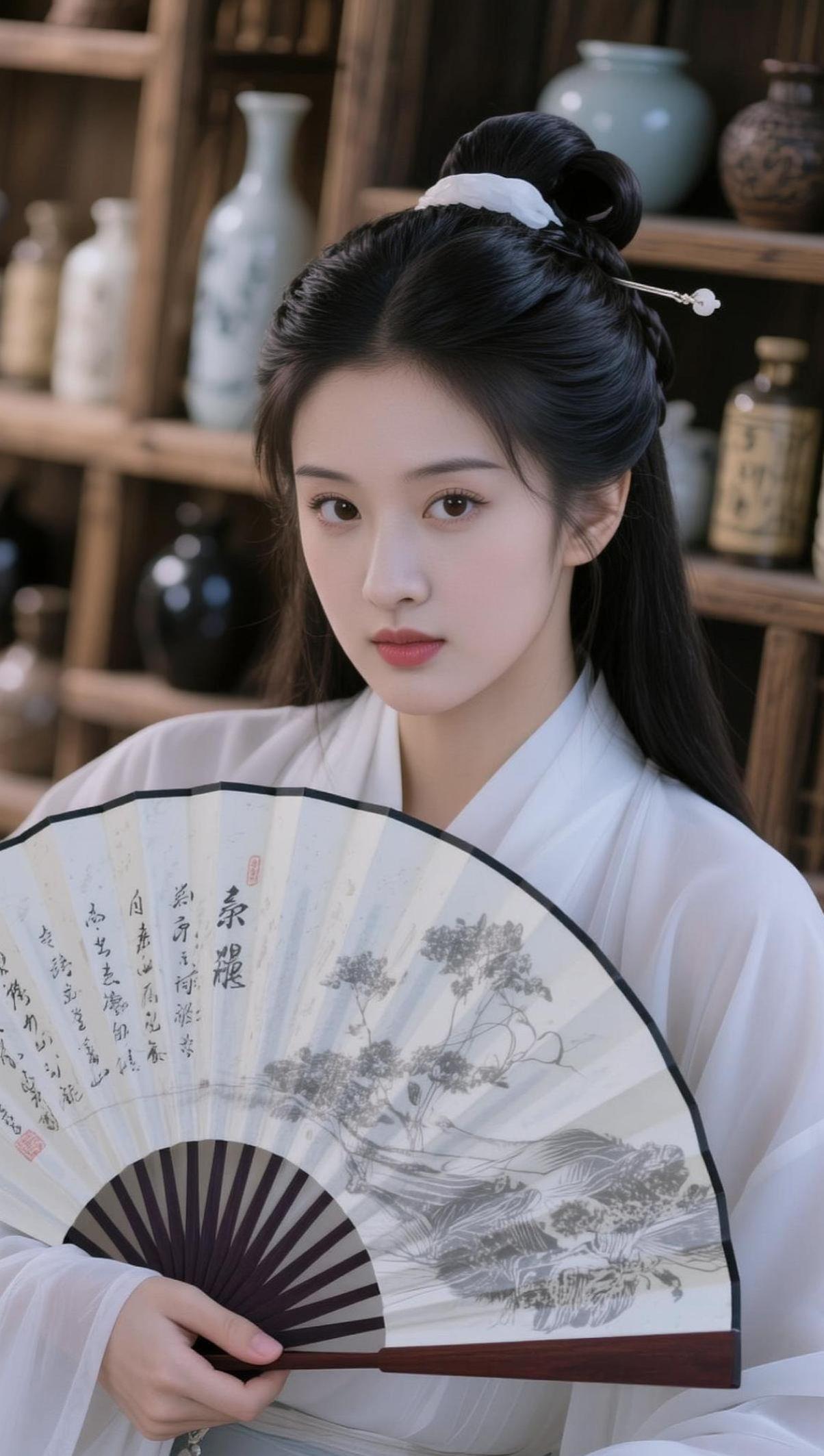 AI折扇古风照 随变ai随便玩