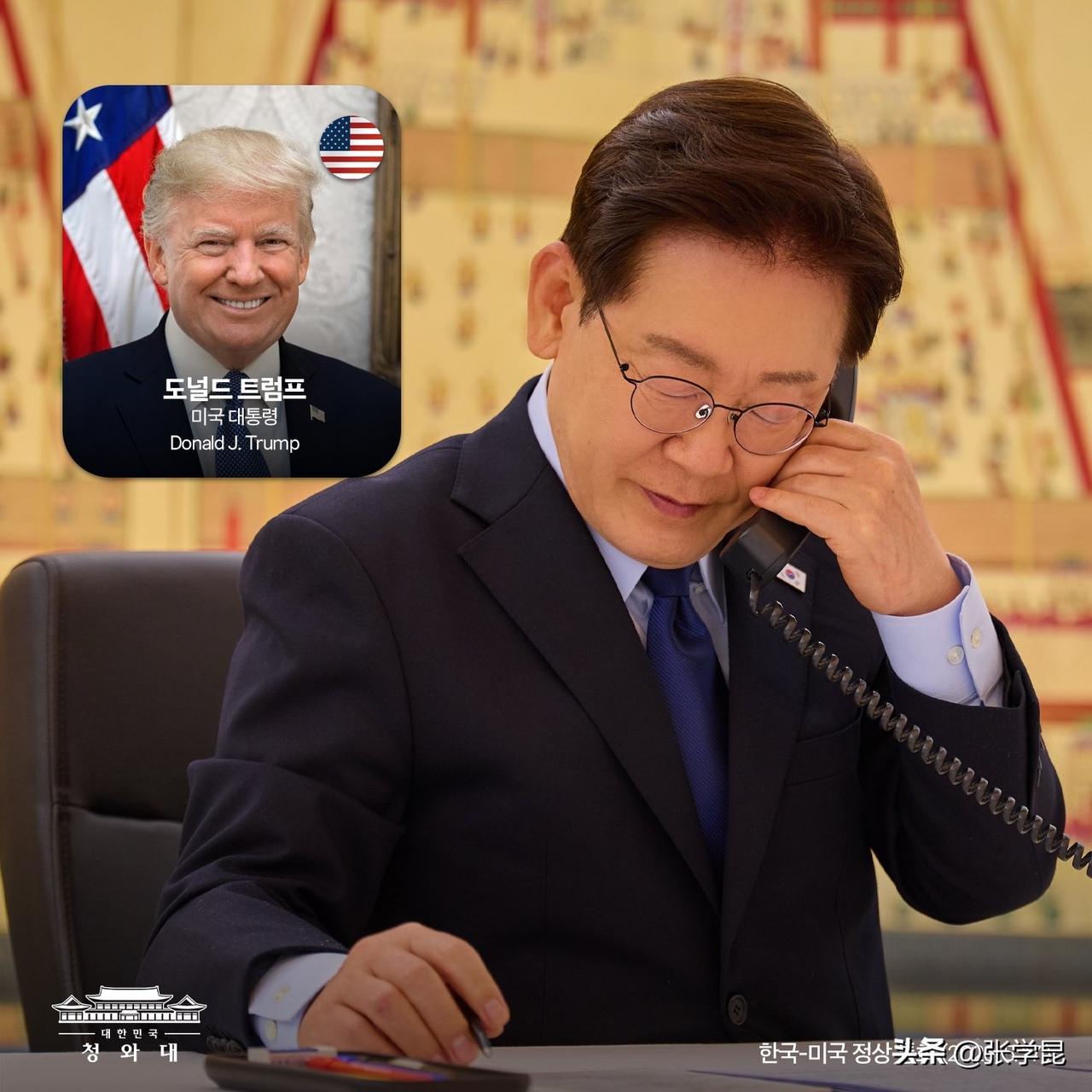 韩国总统李在明5月17日晚发文说：“我与美国总统特朗普通电话，听取了美中元首峰会