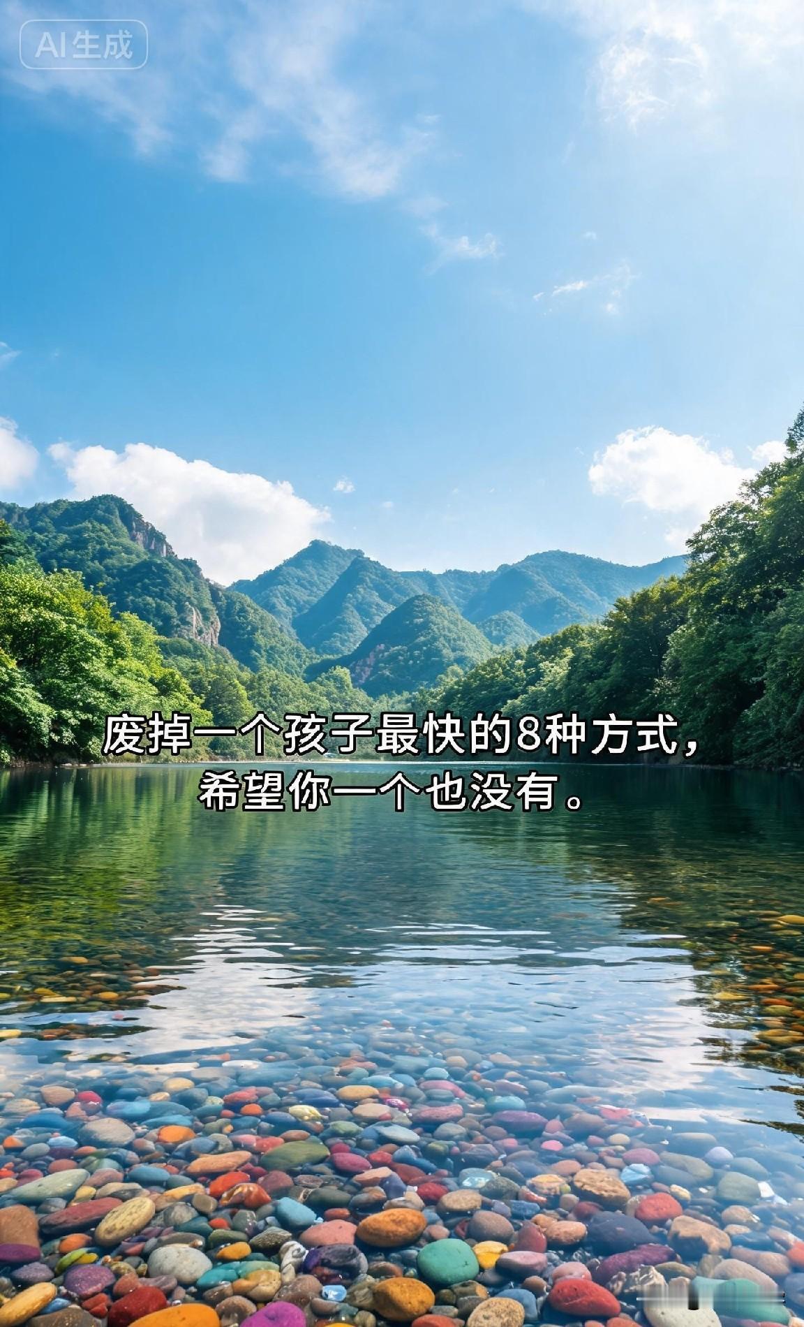 废掉一个孩子最快的8种方式，希望你一个也没有。

教育学家说，废掉一个孩子最快的