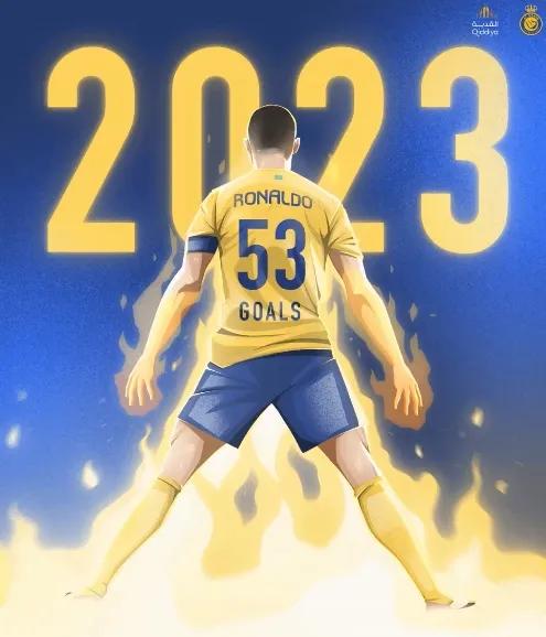 C罗又进球了，点球双响帮助球队大胜，2023年已经收获53个进球，暂时超越姆巴佩