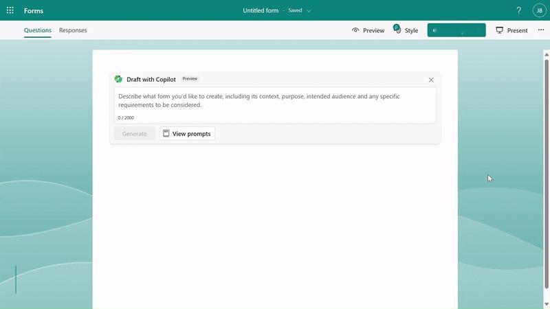 微软将开始为 Microsoft Forms 推出 Copilot 功能，符合资