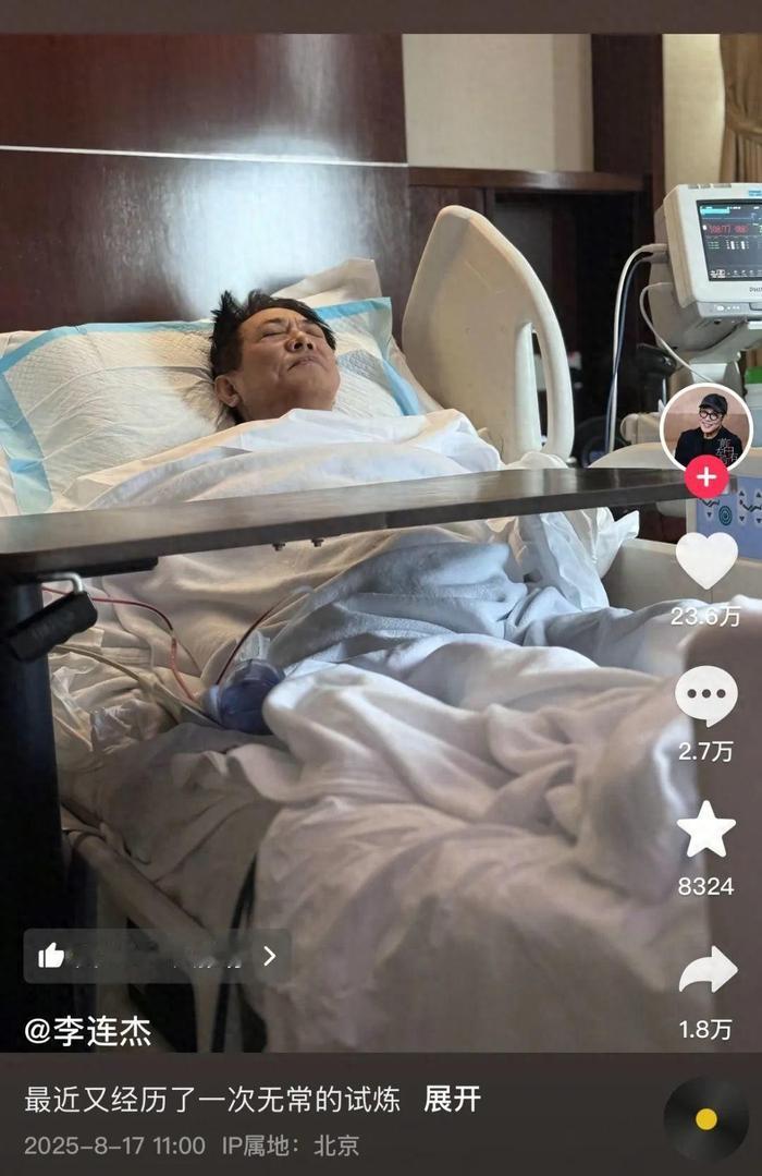 功夫巨星李连杰近日亲自下场粉碎