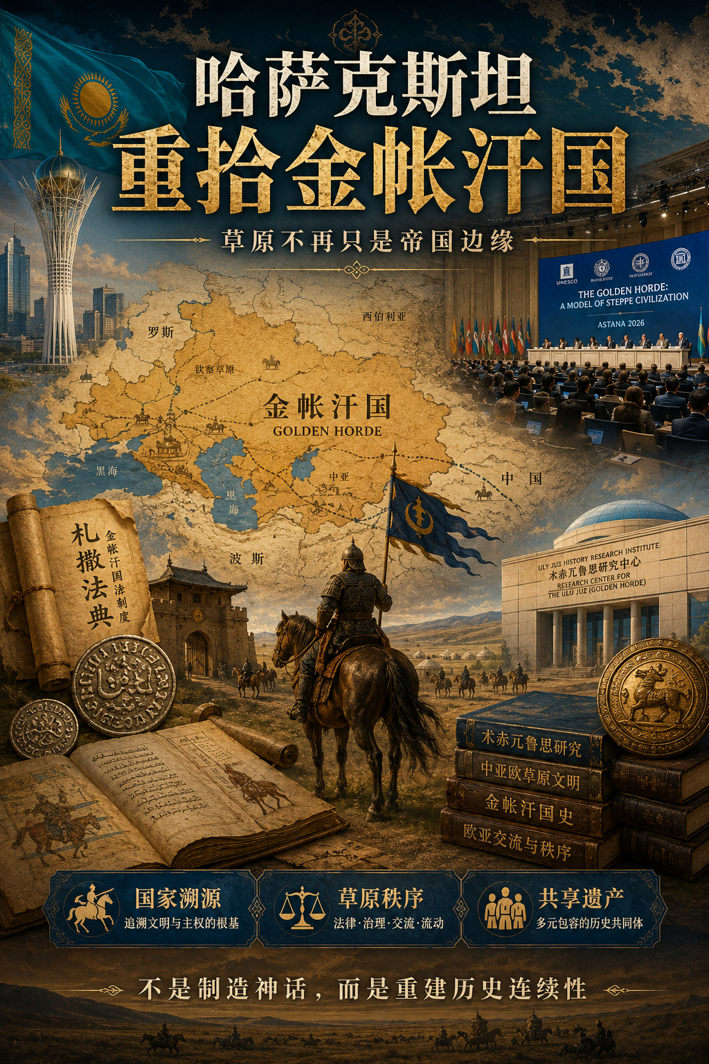 《中亚时报》：哈萨克斯坦的金帐汗国转向：重构国家历史与记忆哈萨克斯坦举办的金帐汗