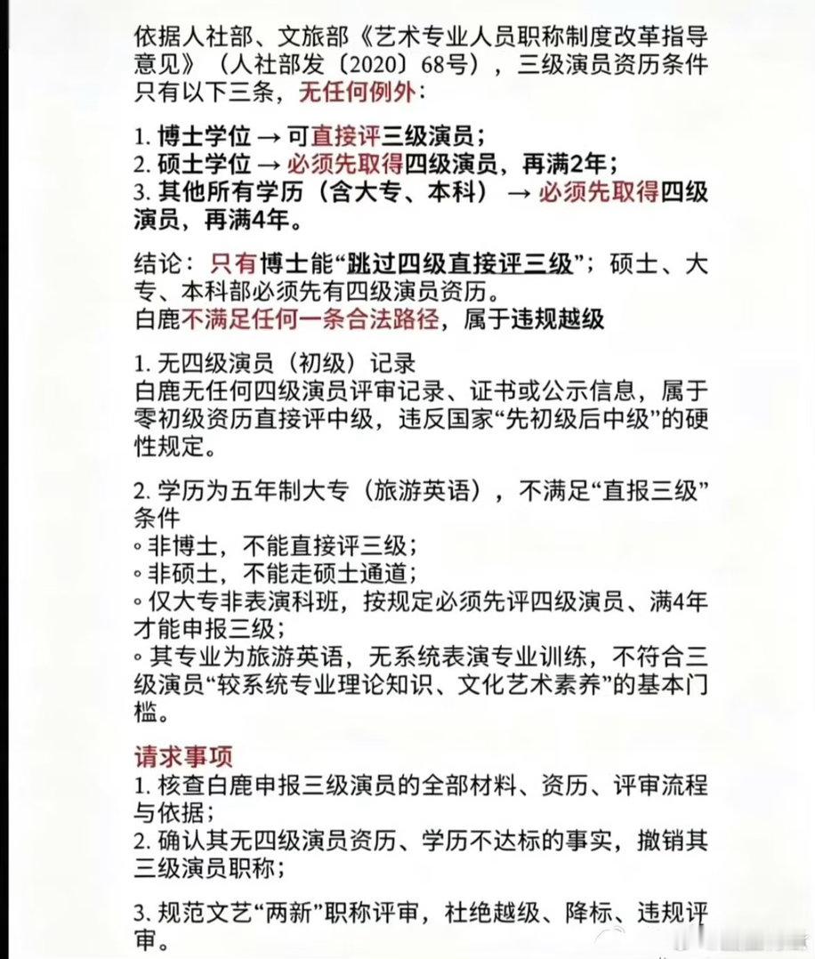 没有参加过高考，都称不上大专，只能说是职业技校。现在国家级演员的职称这么好拿的吗