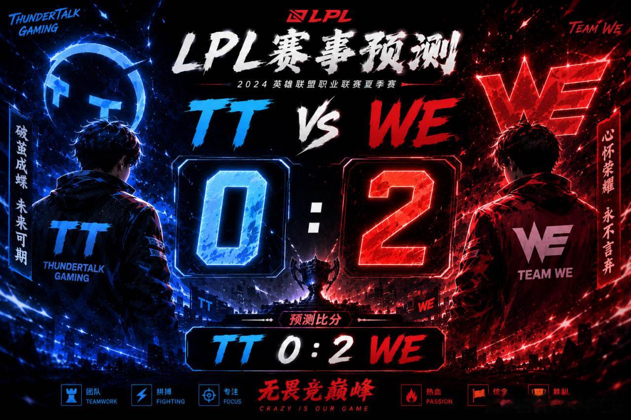 JDGIGTESWE 月2日: TT对战 WE 我觉得WE零封TT是没问题的，最