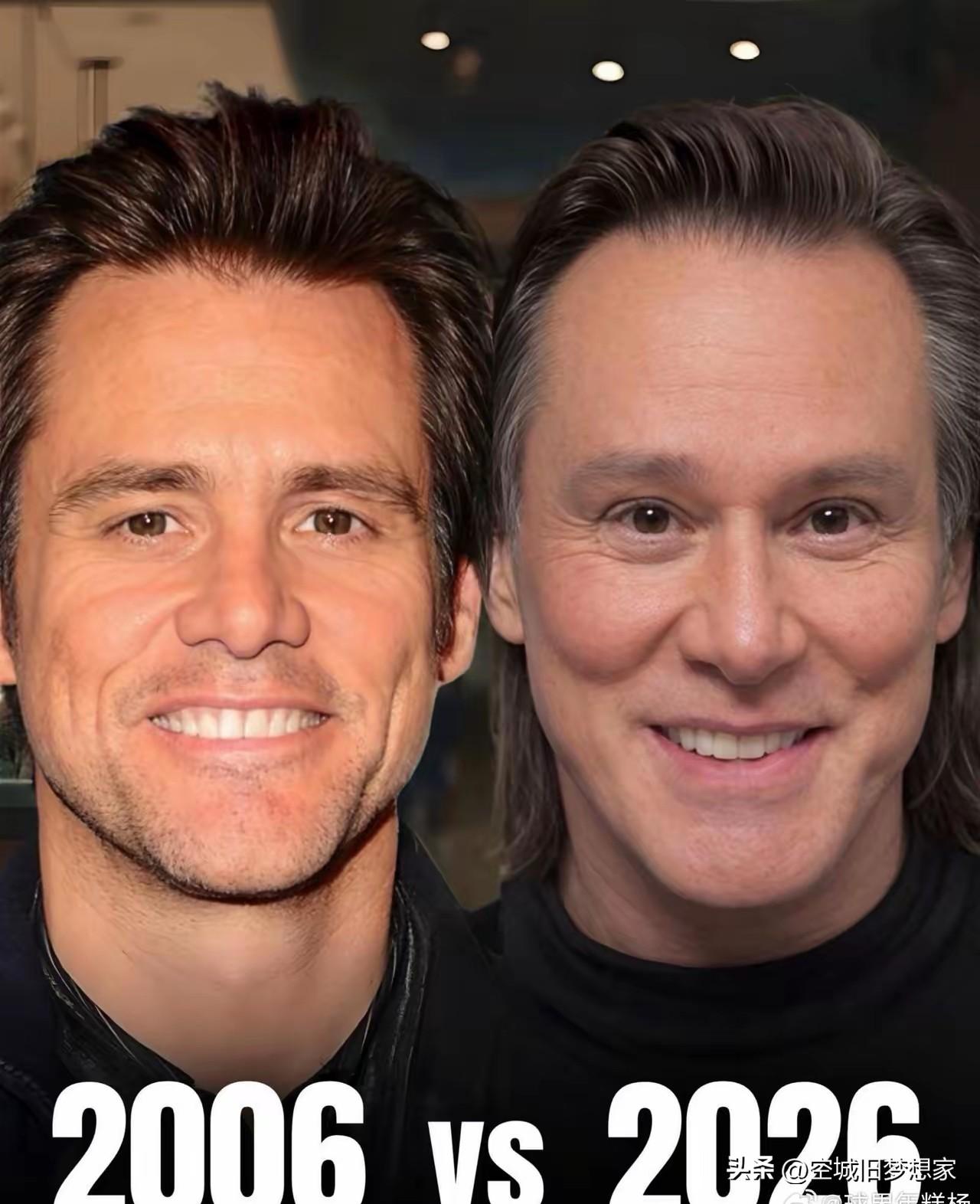 金·凯瑞20年变脸史
 
看完金·凯瑞2006和2026的对比图，我只有一个感觉