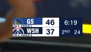 不知道你们看了没从领先17分 追梦上来后 进攻就没成功过～ 勇士vs奇才