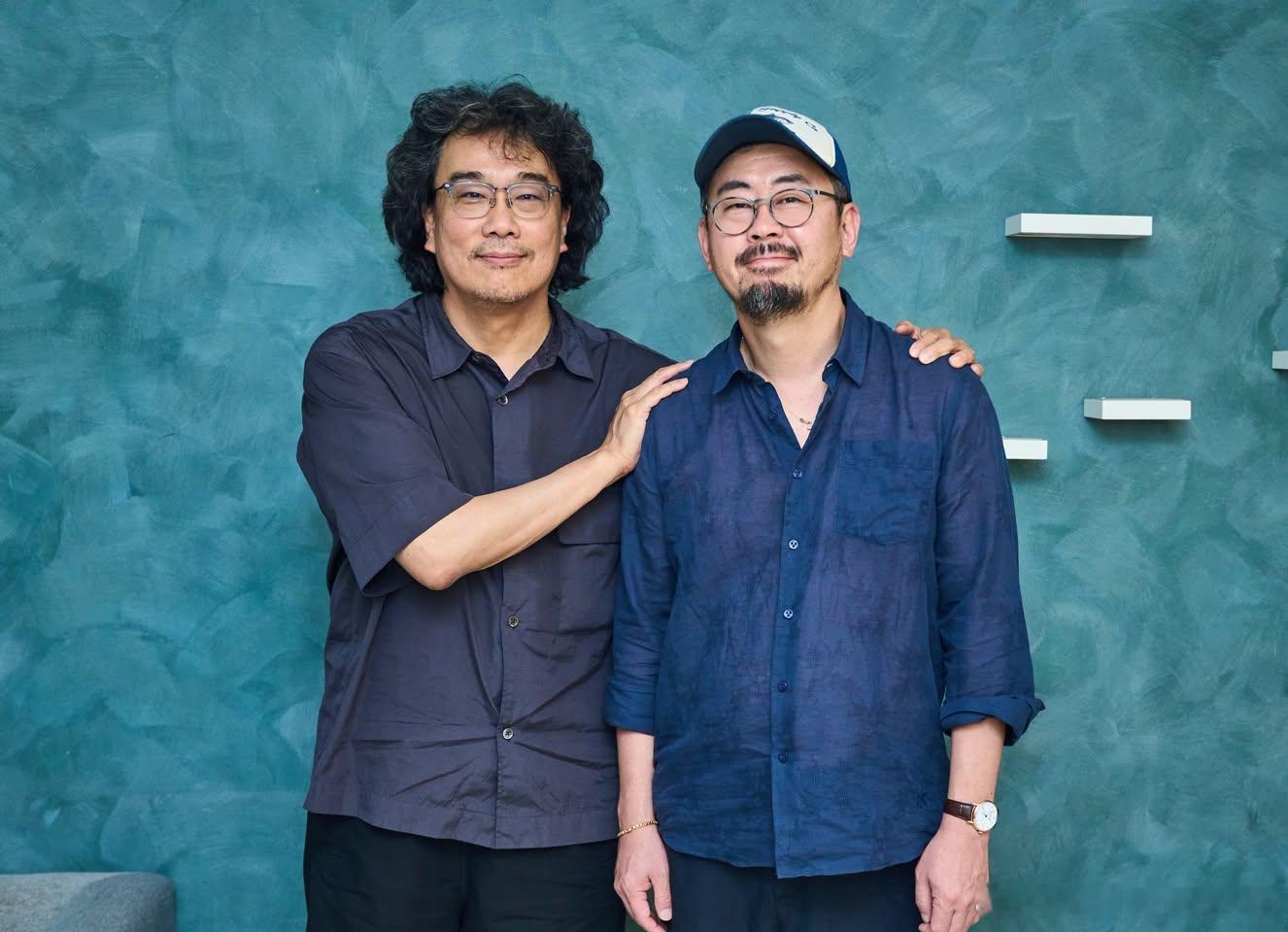 为新作《希望》宣传，罗泓轸导演与奉俊昊导演展开对谈戛纳电影节