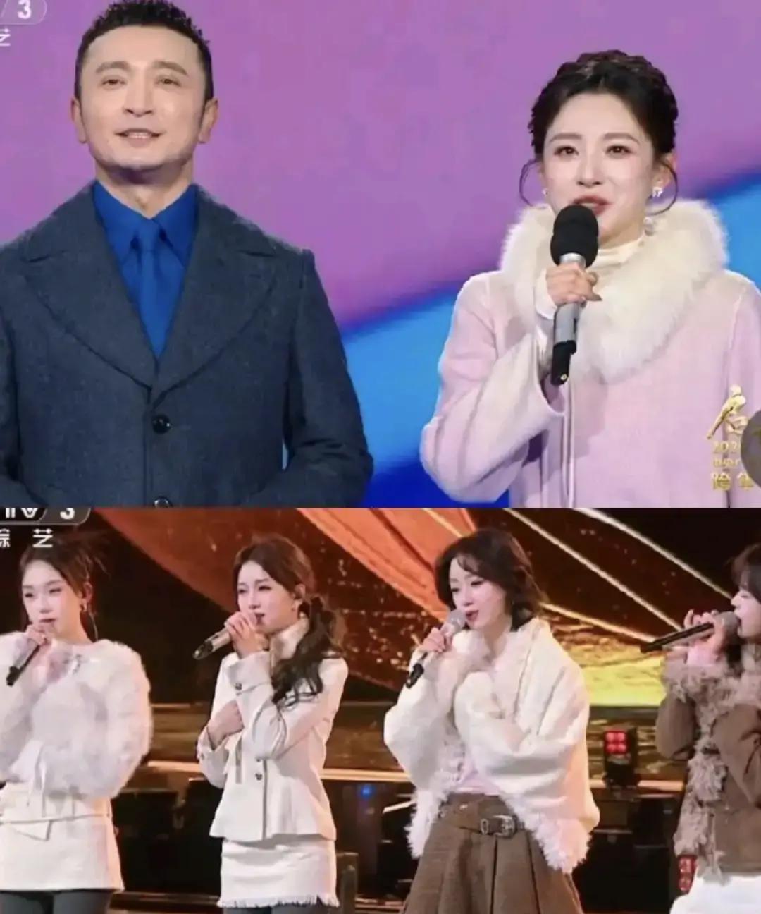 央视主持集体穿棉服！
 
昨晚跨年，镜头一扫，毛领羽绒服直接盖住礼服。网友刷屏：