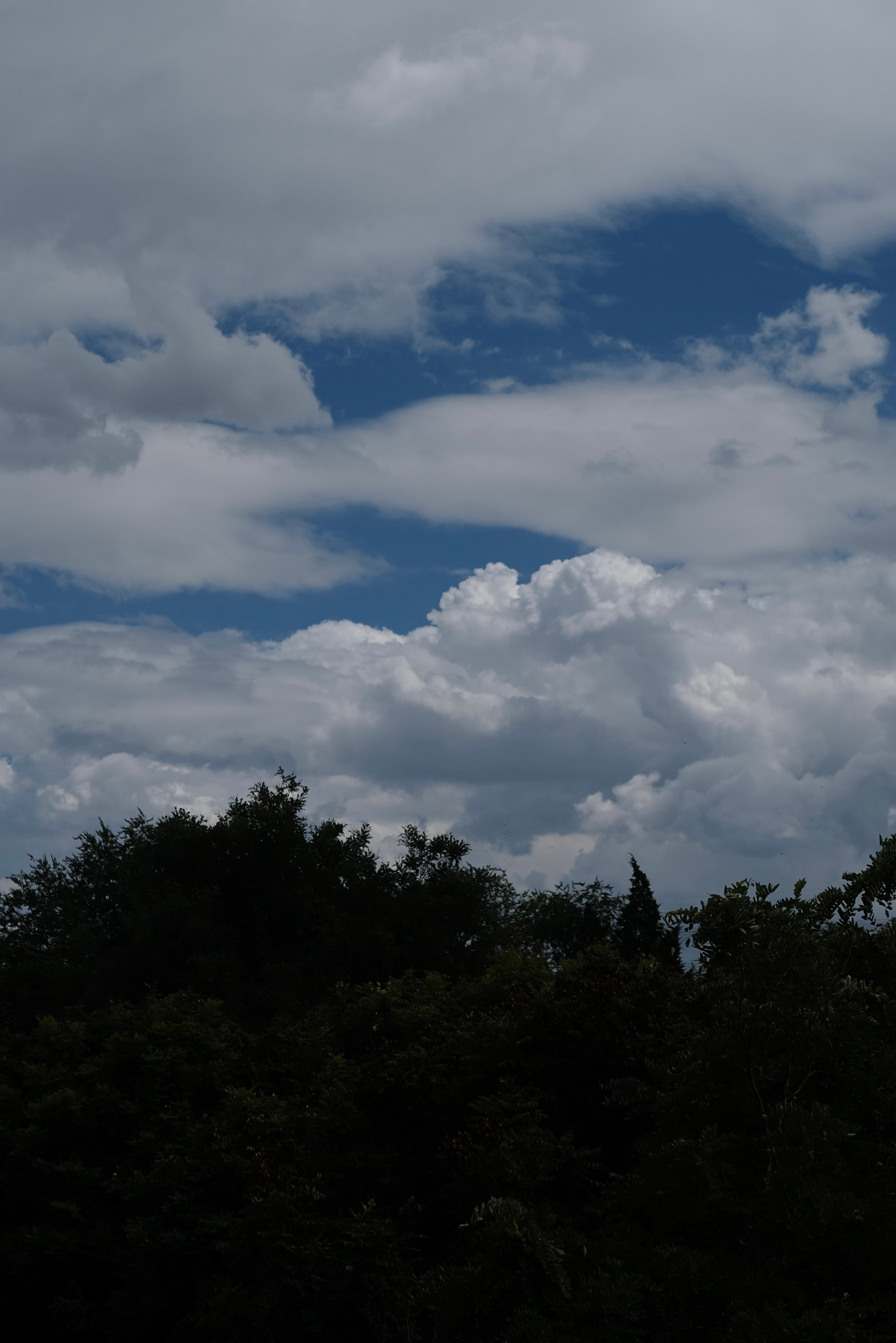 近秋的浓云，你知道的，水汽在消散了 ​​​