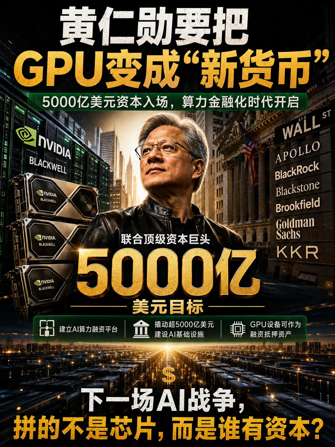 GPU也能“抵押贷款”了。AI算力开始玩“房贷”了。  英伟达联手贝莱...