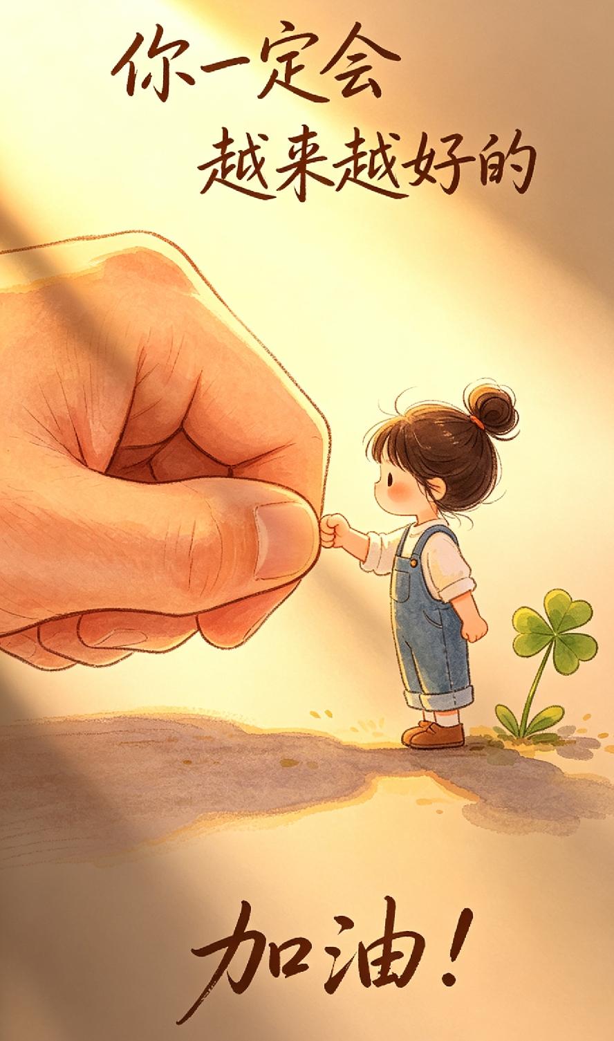给自己一句话，你会说什么?
前路漫漫亦灿灿，
稳住脚步，
你想要的终会奔你而来，