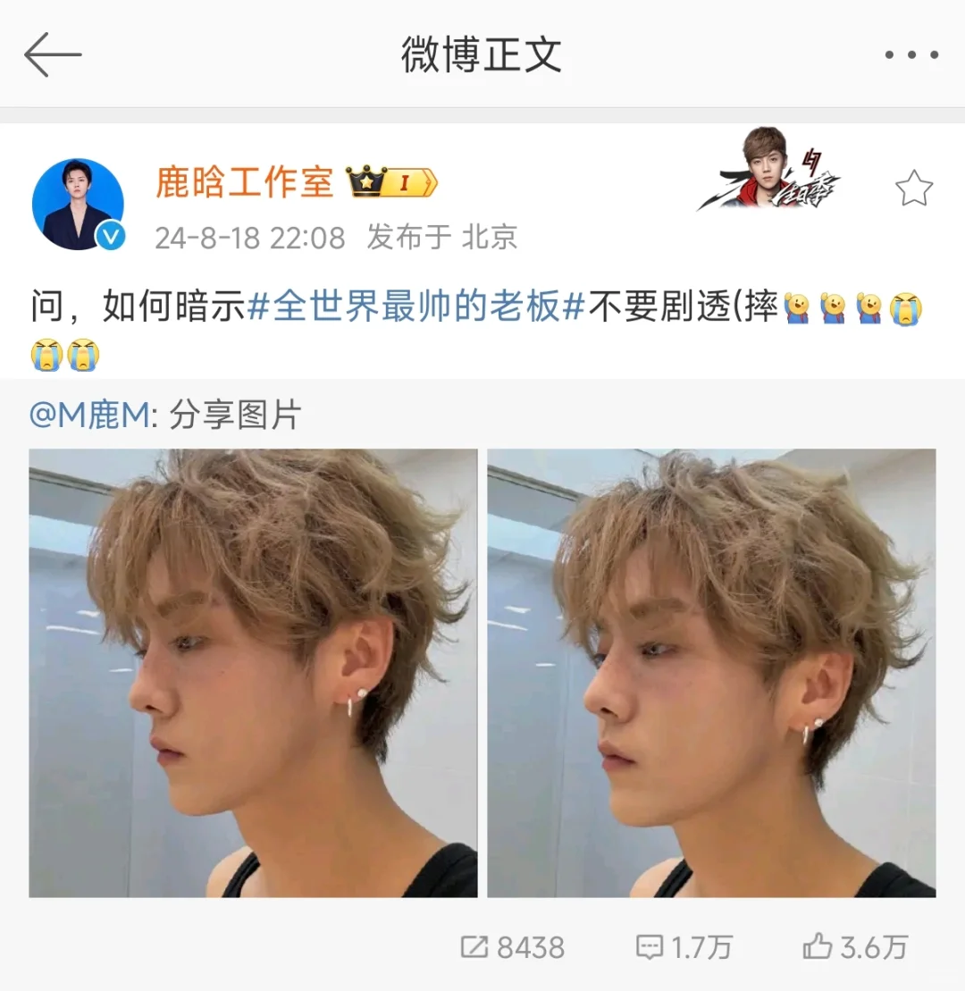 鹿晗 鹿晗你到底在准备什么惊喜