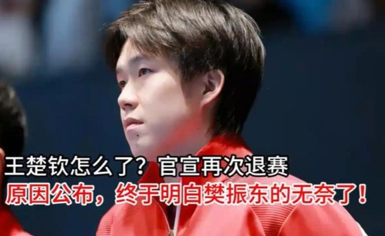 王楚钦怎么了？官宣再次退赛，原因公布，终于明白樊振东的无奈了