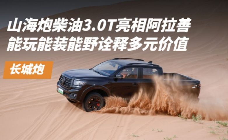 山海炮柴油3.0T亮相阿拉善，能玩能装更能野的长城炮诠释多元