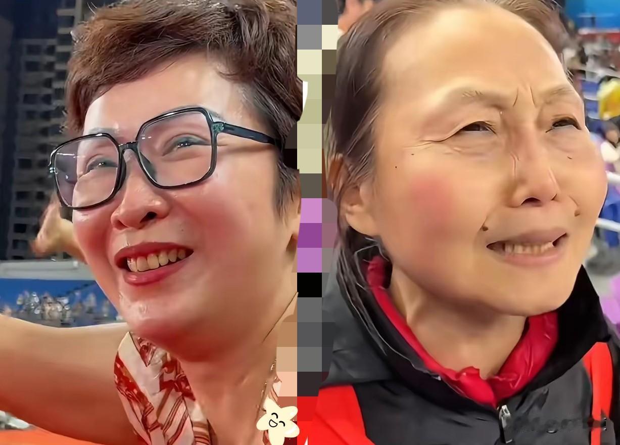 同样是女儿夺冠，
两位母亲的表达方式却很不同。
​吴艳妮妈妈一句“你是全国人民的