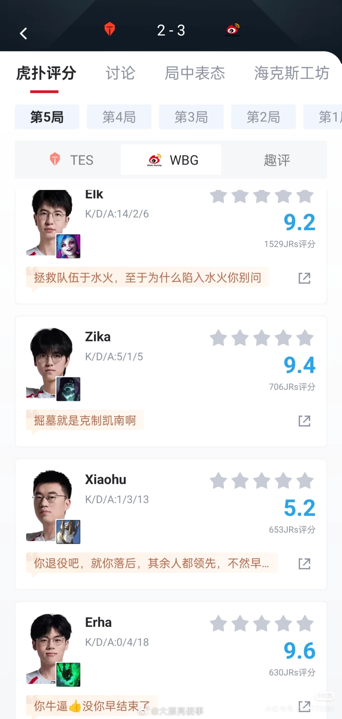 WBG三比二赢了TES，现在LPL就给人一种你也不知道谁能赢谁的感觉，实力很均匀