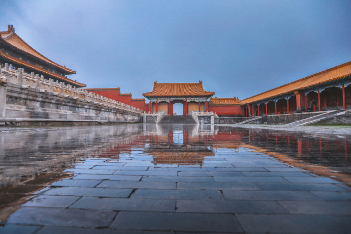 雨后故宫，镜面紫禁城。 