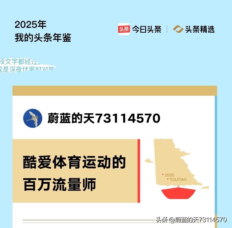重磅上线！我的年度鉴定结果是“酷爱体育运动的百万流量师”，你的结果又是什么？快来
