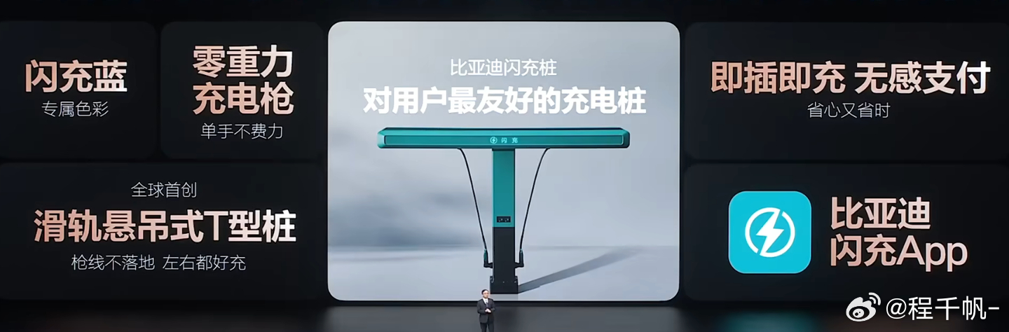 不管是充电体验还是充电桩速度，甚至闪充费用都和同行一个价格，无敌了比亚迪今晚发布