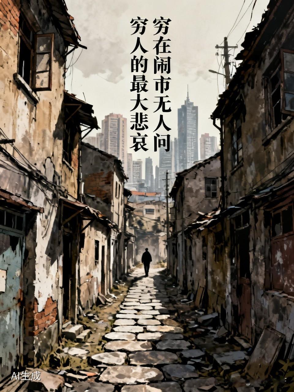 俗话说，贫贱夫妻百事哀。穷人最大的悲哀就是穷啊。穷在闹市无人问，这是真实的写照。