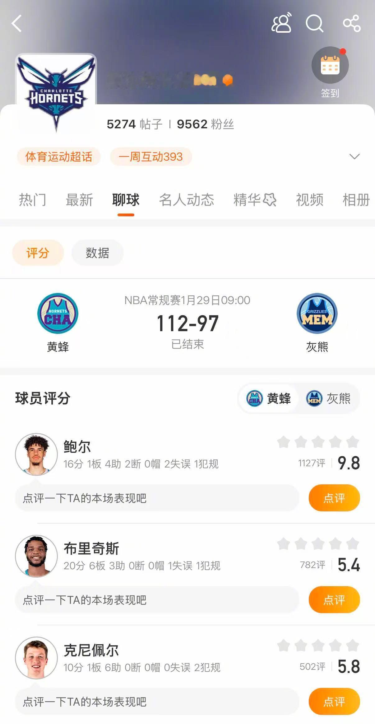 黄蜂战胜灰熊 黄蜂112-97战胜灰熊。米勒26分，布里奇斯20分，迪亚巴特18