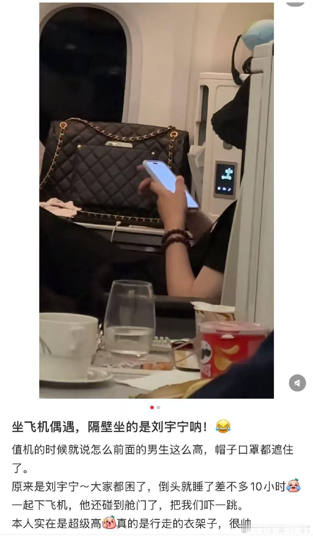 刘宇宁出舱门撞到头了 刘宇宁出舱门撞到头了，下飞机打开手机天塌了哈哈哈 全世界都