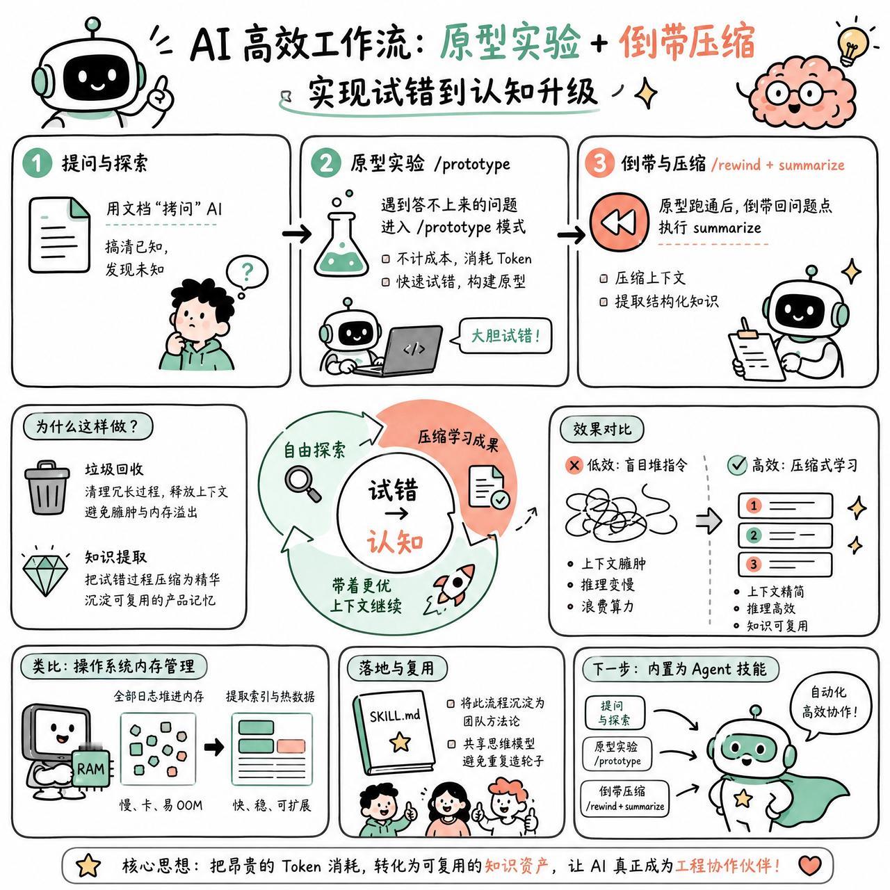 【AI 高效工作流：原型实验+倒带压缩，实现试错到认知升级】

快速阅读：通过 
