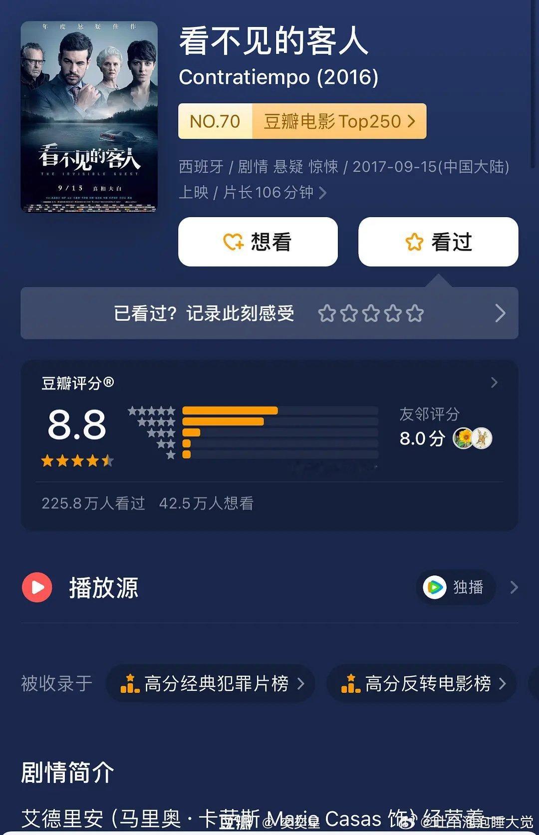 看来抄袭的很明显，基本上都是一样的，什么时候国产悬疑电影能多点创新～，这样大家也